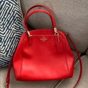 Red- Orange Coach Satchel